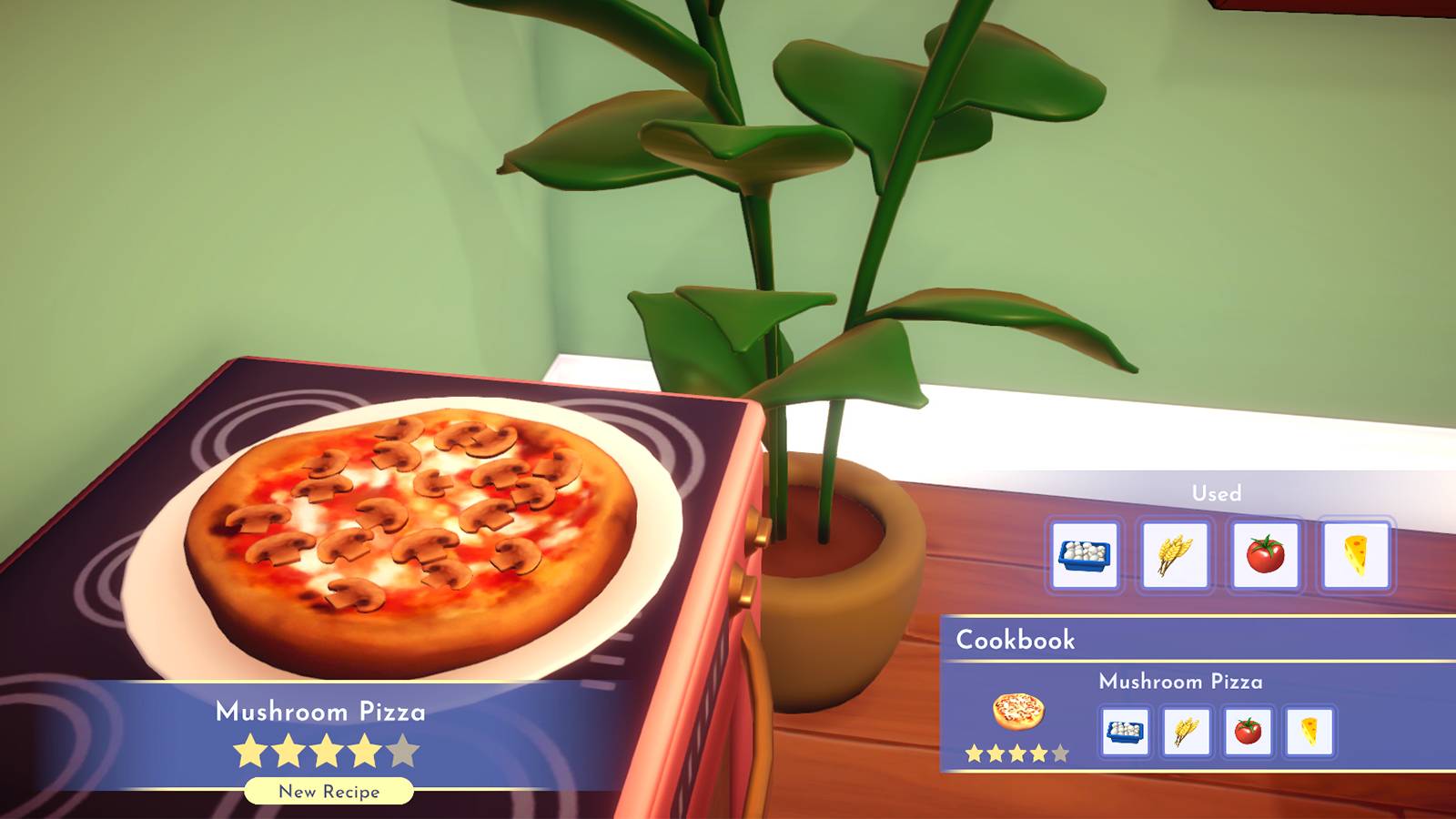 mushroom pizza in disney dreamlight valley