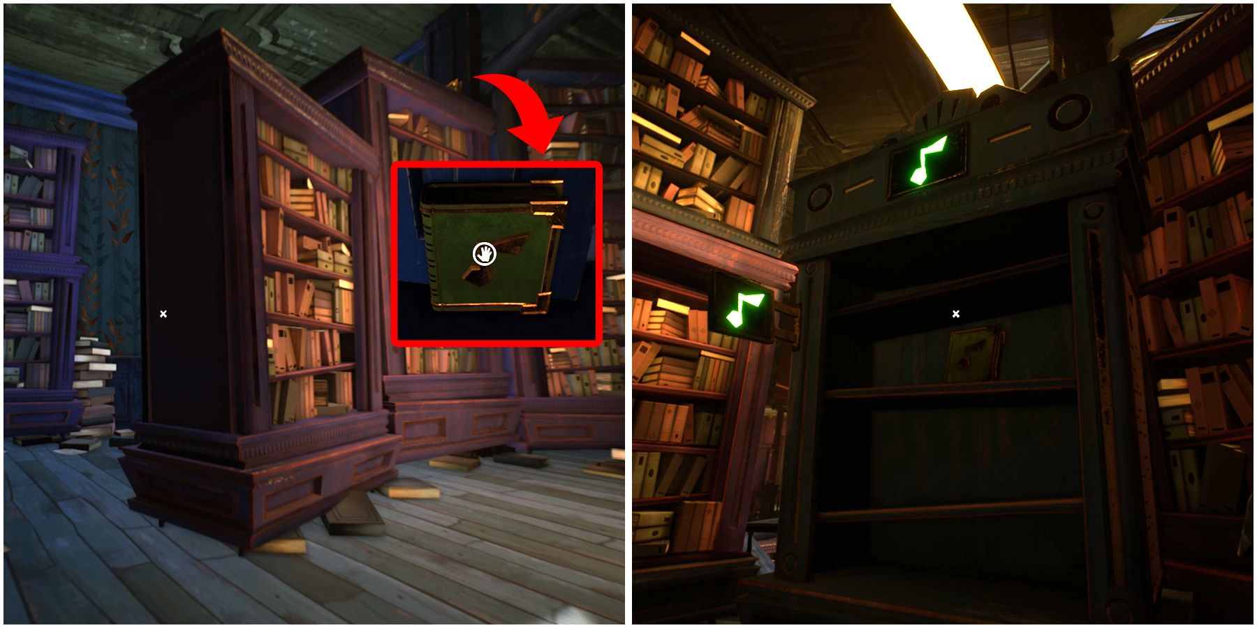 music book and bookcase location in hello neighbor 2 late fees dlc