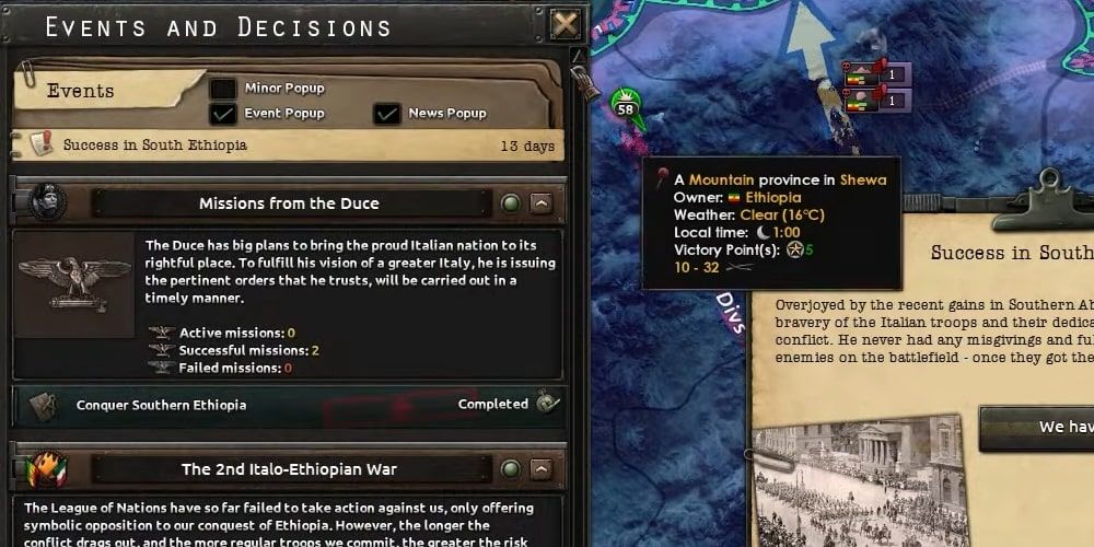 Hearts of Iron 4 Missions and Events System in By Blood Alone Expansion