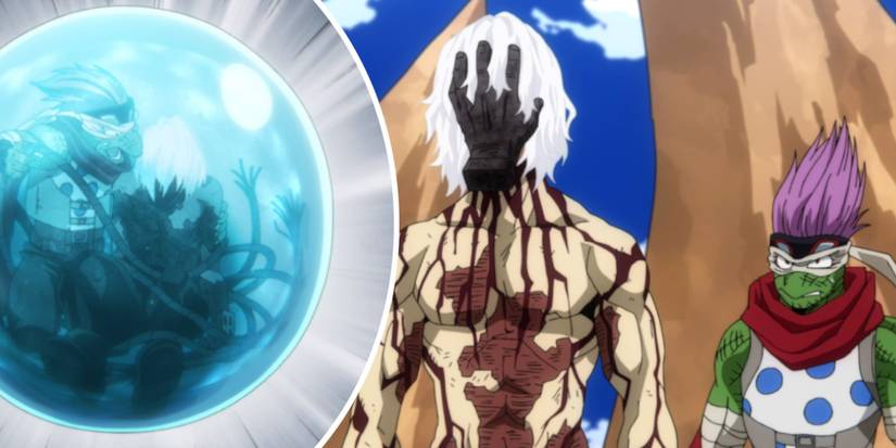 My Hero Academia Season 6 Episode 13 review Shigaraki and Spinner with a Mr Compress marble