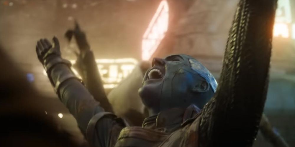 nebula cheering in guardians of the galaxy 3