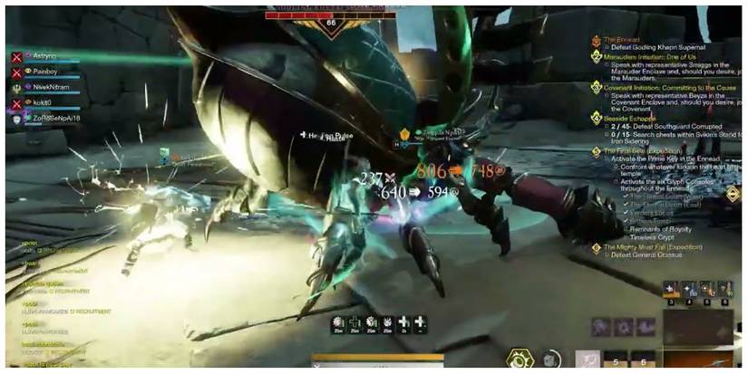 battle with Godling Khepri Supernal in New World