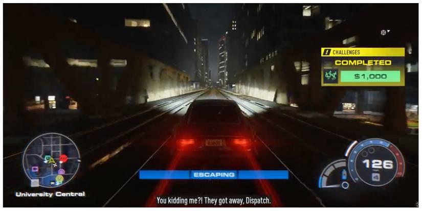 car escaping police in Need For Speed Unbound