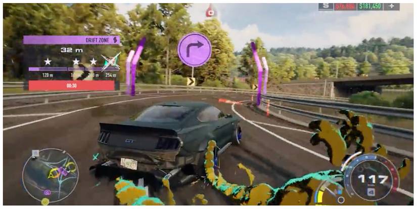 a car drifting in Need For Speed Unbound