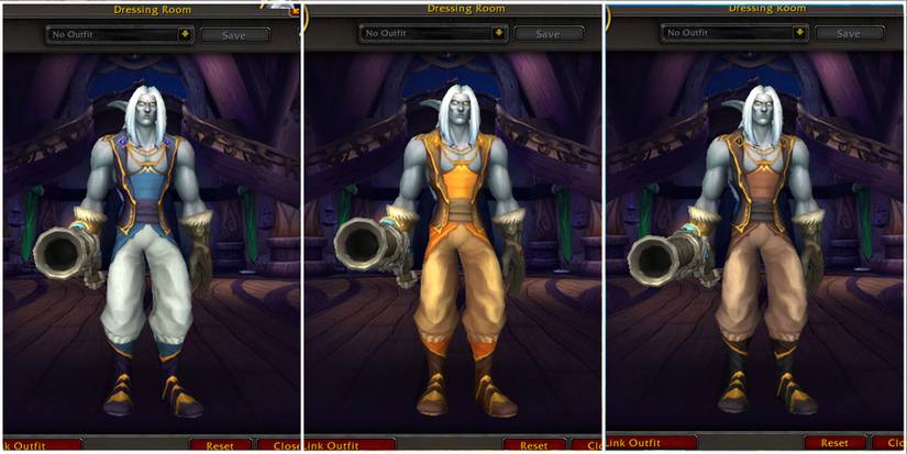 Night Elf Hunter wearing  Valdrakken-themed outfits in World of Warcraft Dragonflight