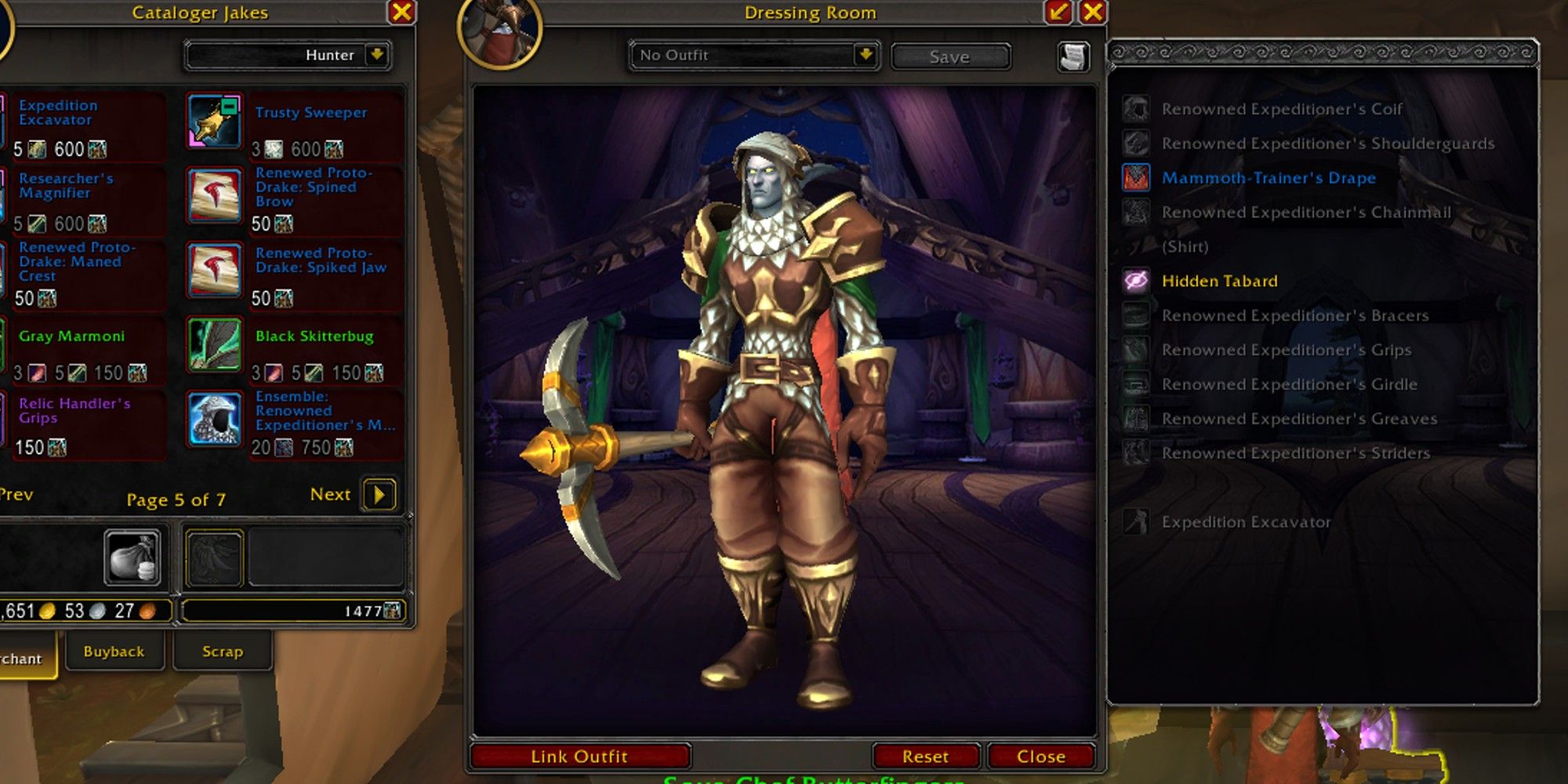 Night Elf hunter wears Dragonscale Expedition outfit in World of Warcraft Dragonflight