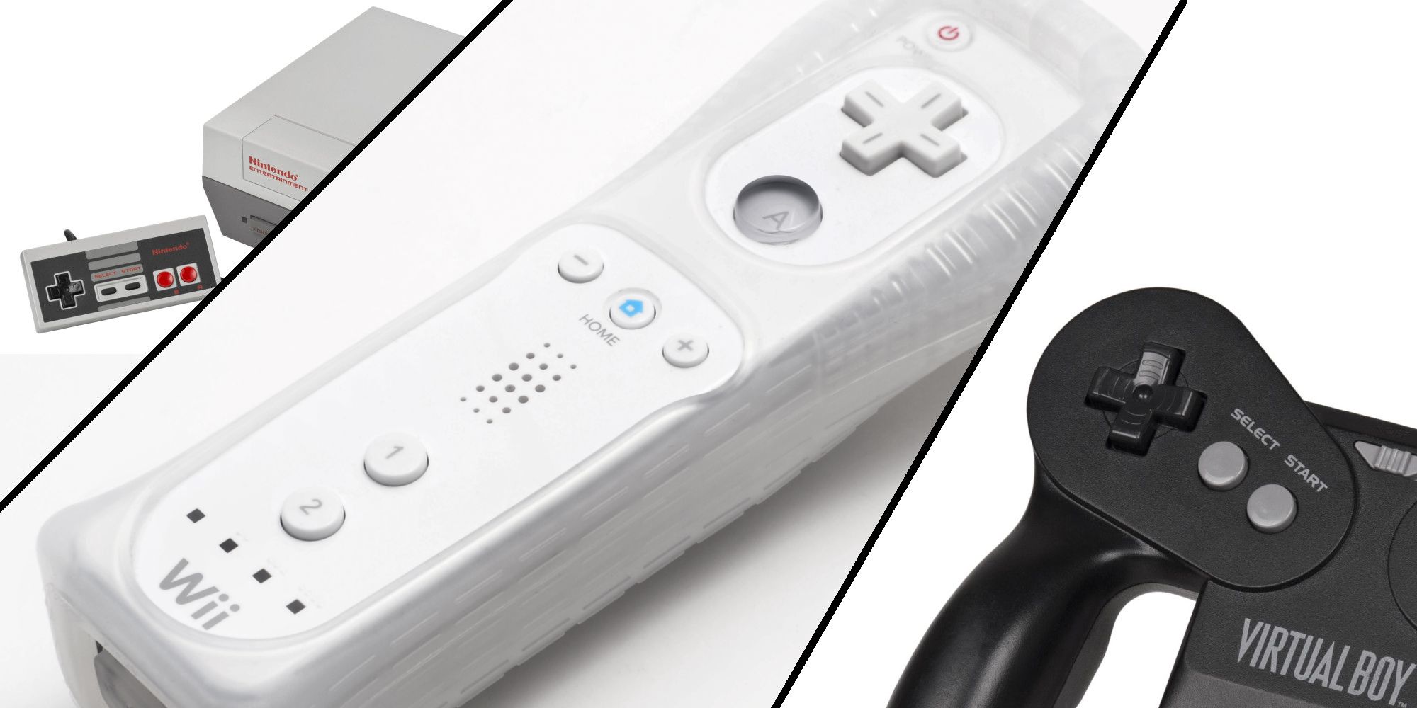 A composite image of several Nintendo controllers