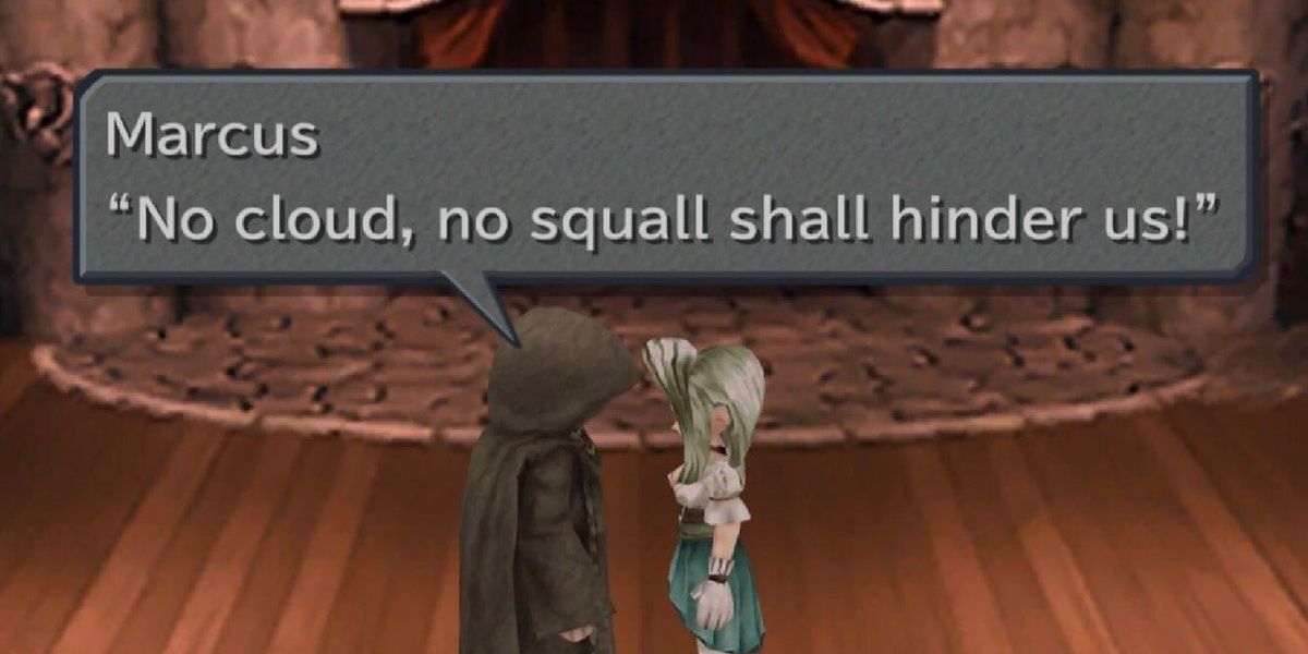 No cloud, no squall shall hinder us line in Final Fantasy 9