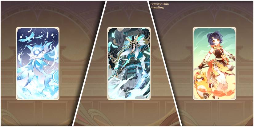 oceanid-maguu kenki-xiangling cards in genshin impact tcg