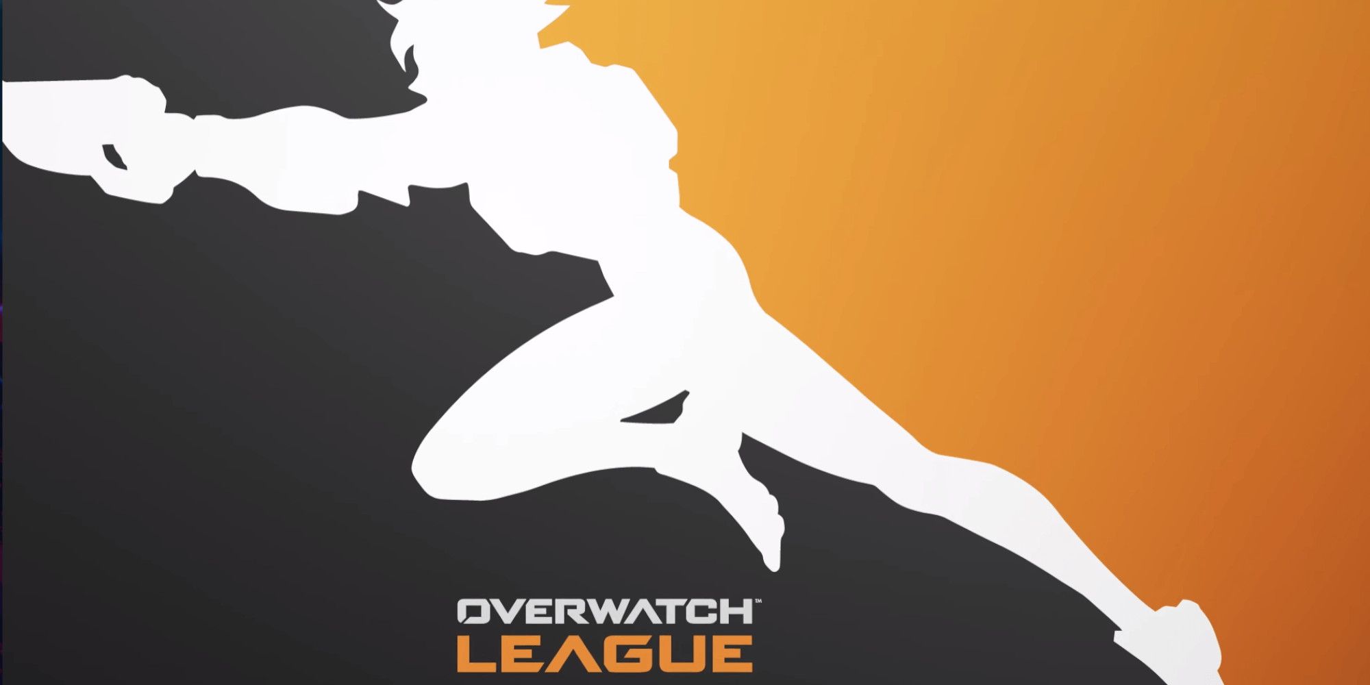 OverwatchLeague logo on an orange and grey screen