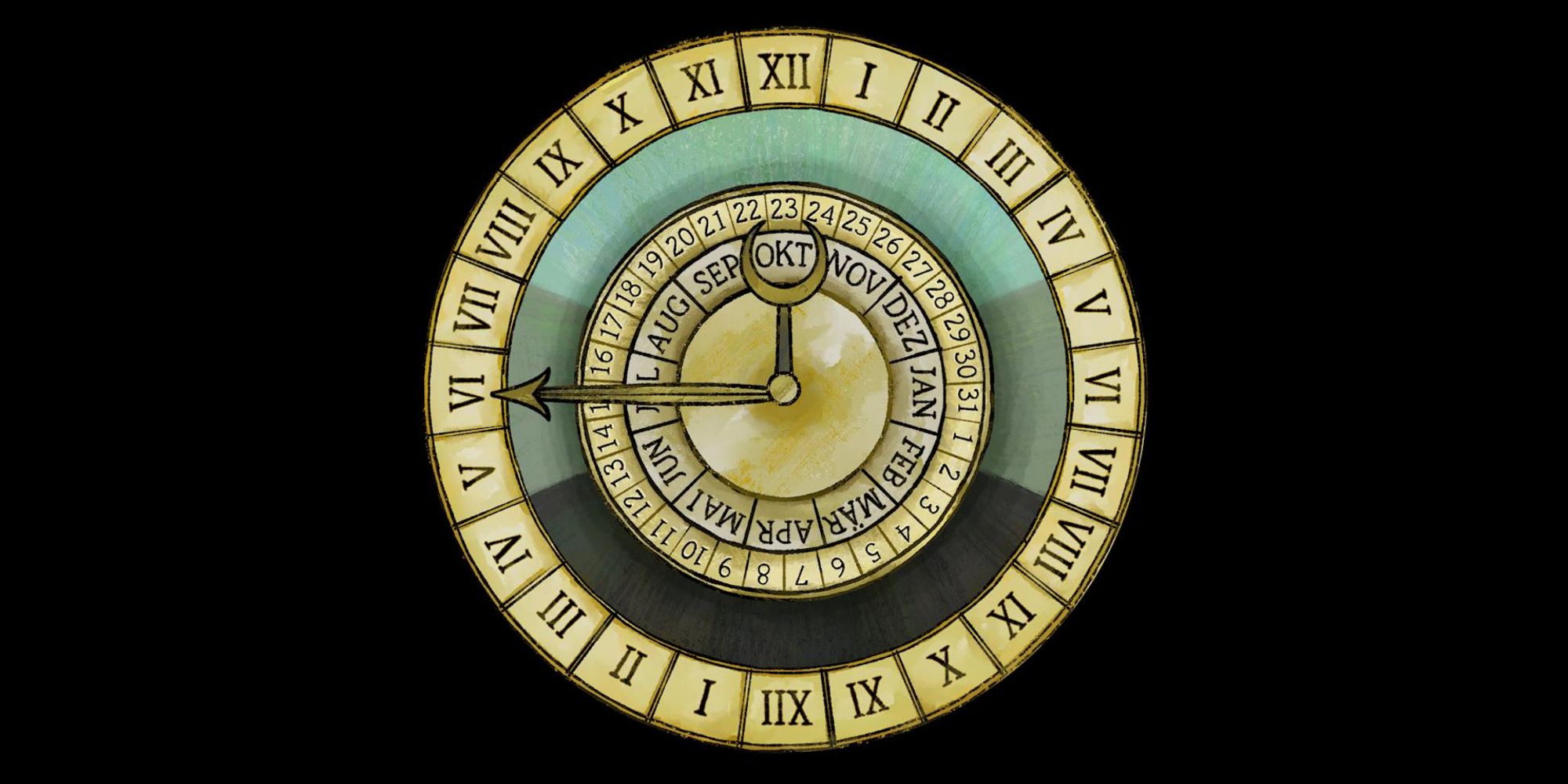 clock in pentiment