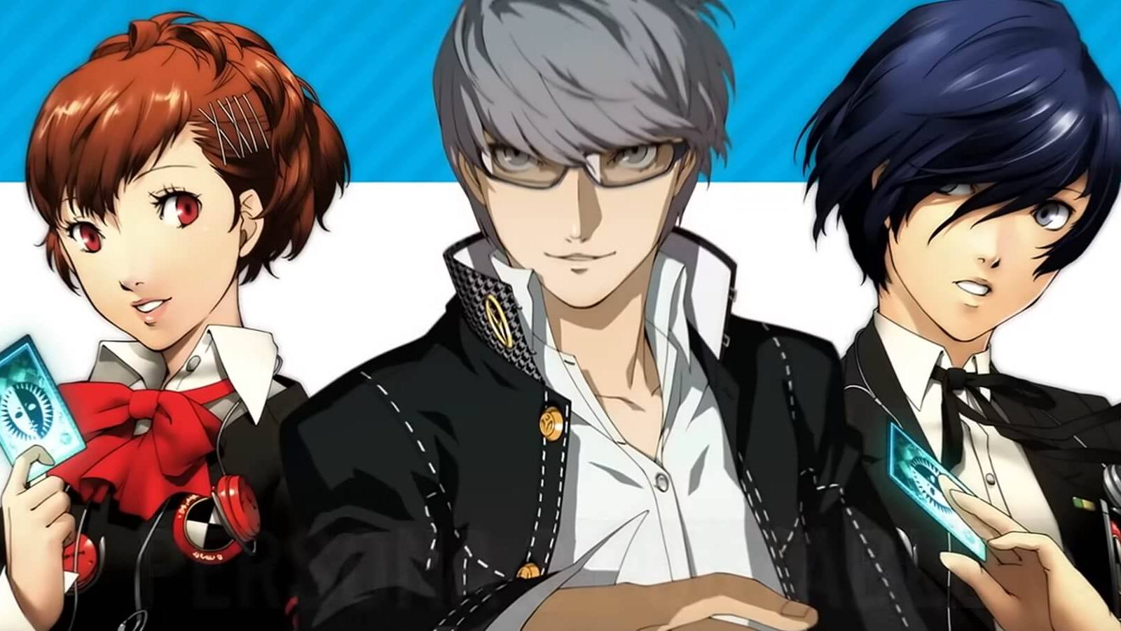 persona 3 portable persona 4 golden protagonist collage