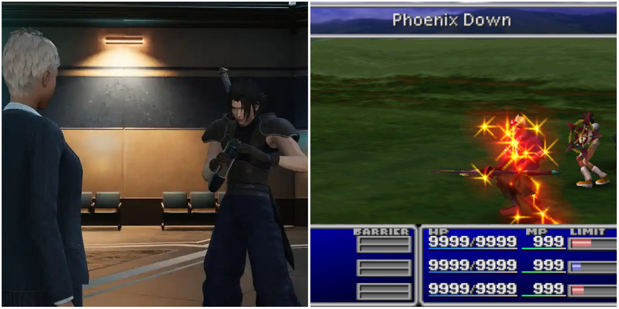 Phoenix Down in Crisis Core: Final Fantasy 7 Reunion and Final Fantasy 7