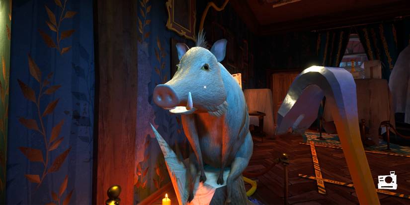 pig statue in hello neighbor 2
