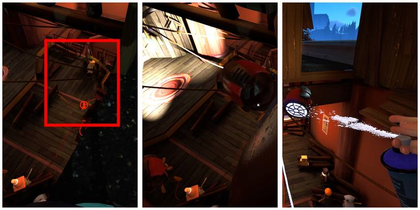 placing and spraying the second stage light in hello neighbor 2 back to school dlc