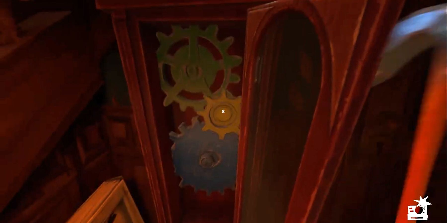 placing the clock gears in the clock in hello neighbor 2