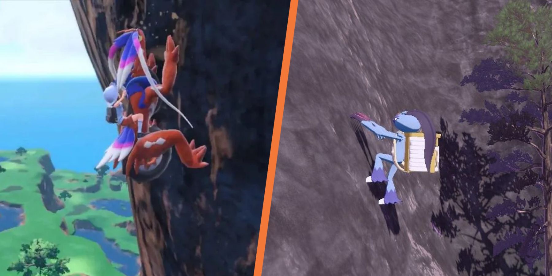 Trainers riding Pokemon in Pokemon Scarlet and Violet and Legends: Arceus