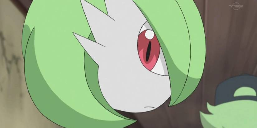 Gardevoir looking behind itself in the anime