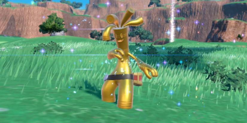 Gholdengo just after evolving in Scarlet/Violet