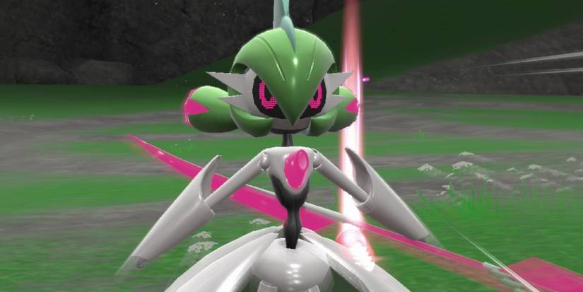 Iron Valiant in battle in Scarlet/Violet