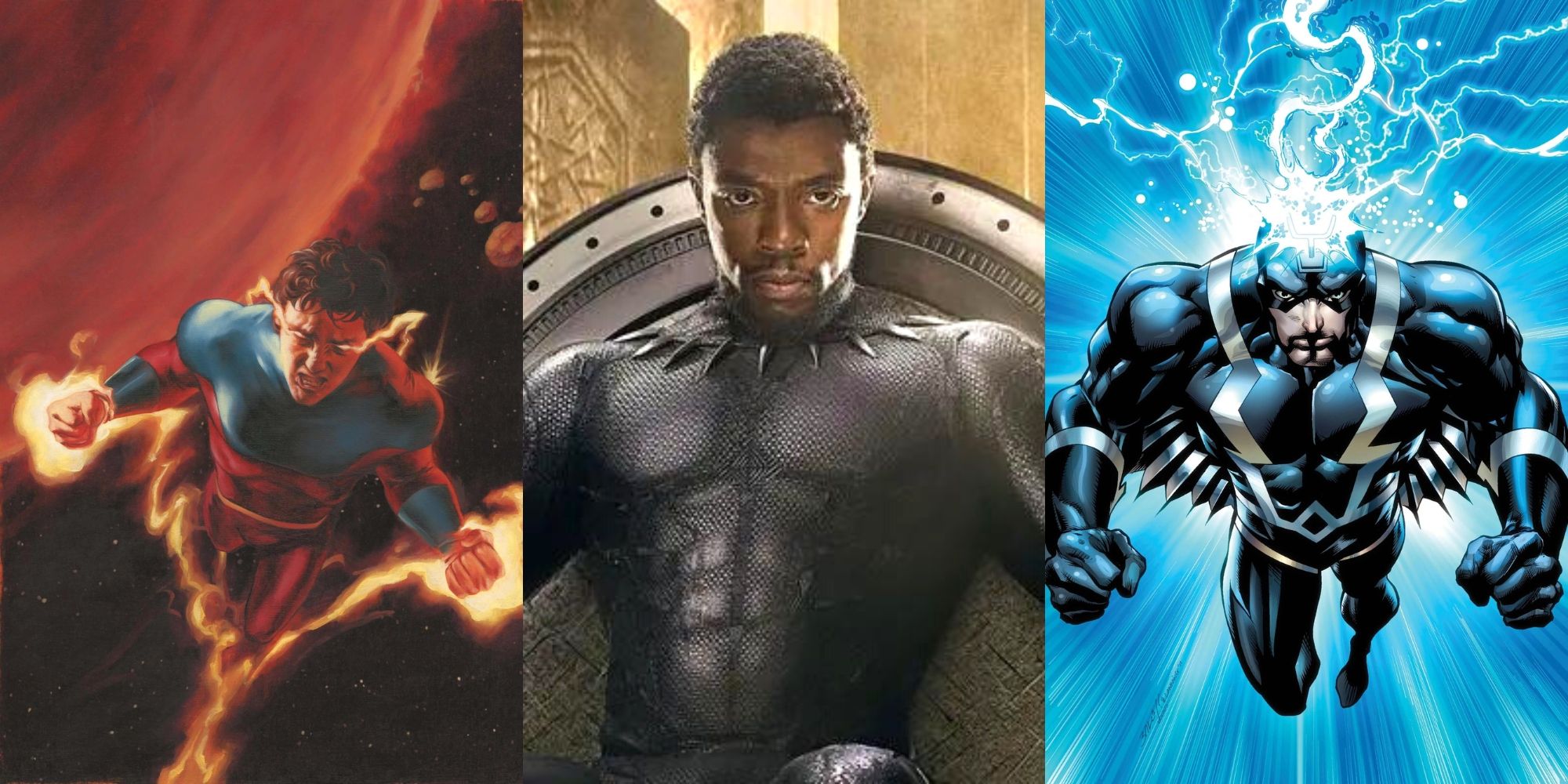 Prince Vulcan in X-Men, Prince T'challa in Black Panther, Black Bolt in Fantastic Four