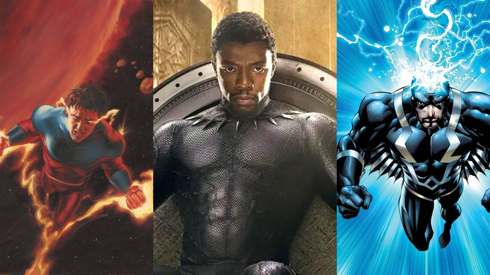 Prince Vulcan in X-Men, Prince T'challa in Black Panther, Black Bolt in Fantastic Four