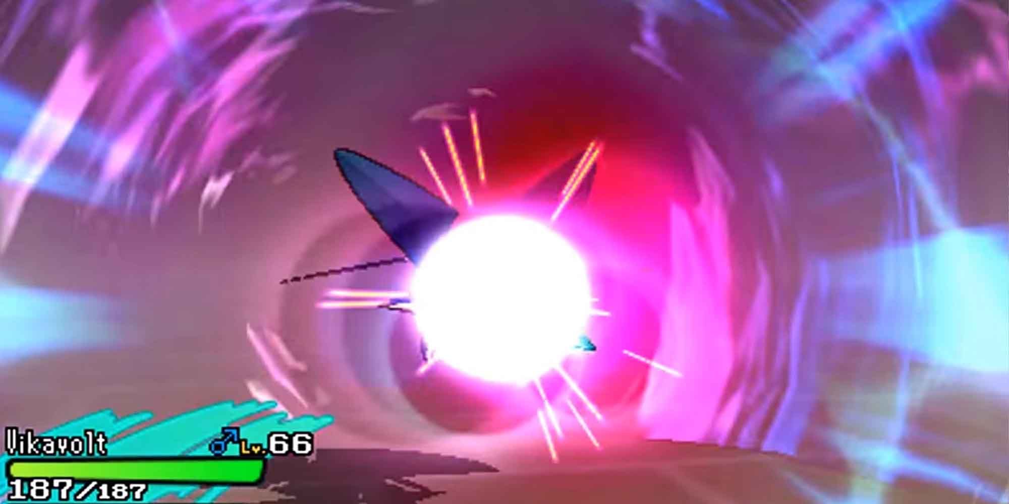 Psychic being used on Vikavolt in Pokemon