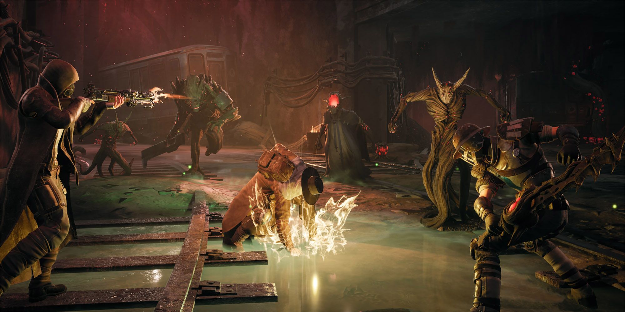 Remnant From The Ashes - Press Media Showing 3 Players Fighting Together During Remnant Campaign