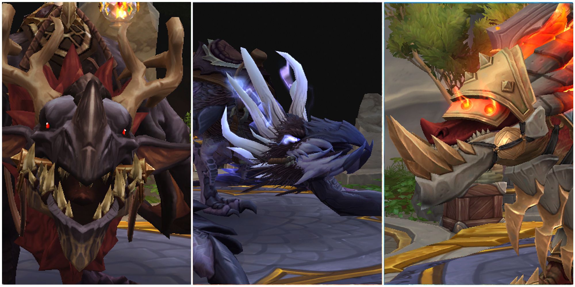 Renewed Proto-Drake, Windborne Velocidrake and Highland Drake as seen in World of Warcraft Dragonflight