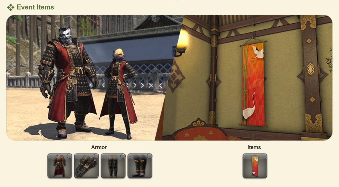 final fantasy 14 heavensturn 2023 new rewards crane banner domaru armor set