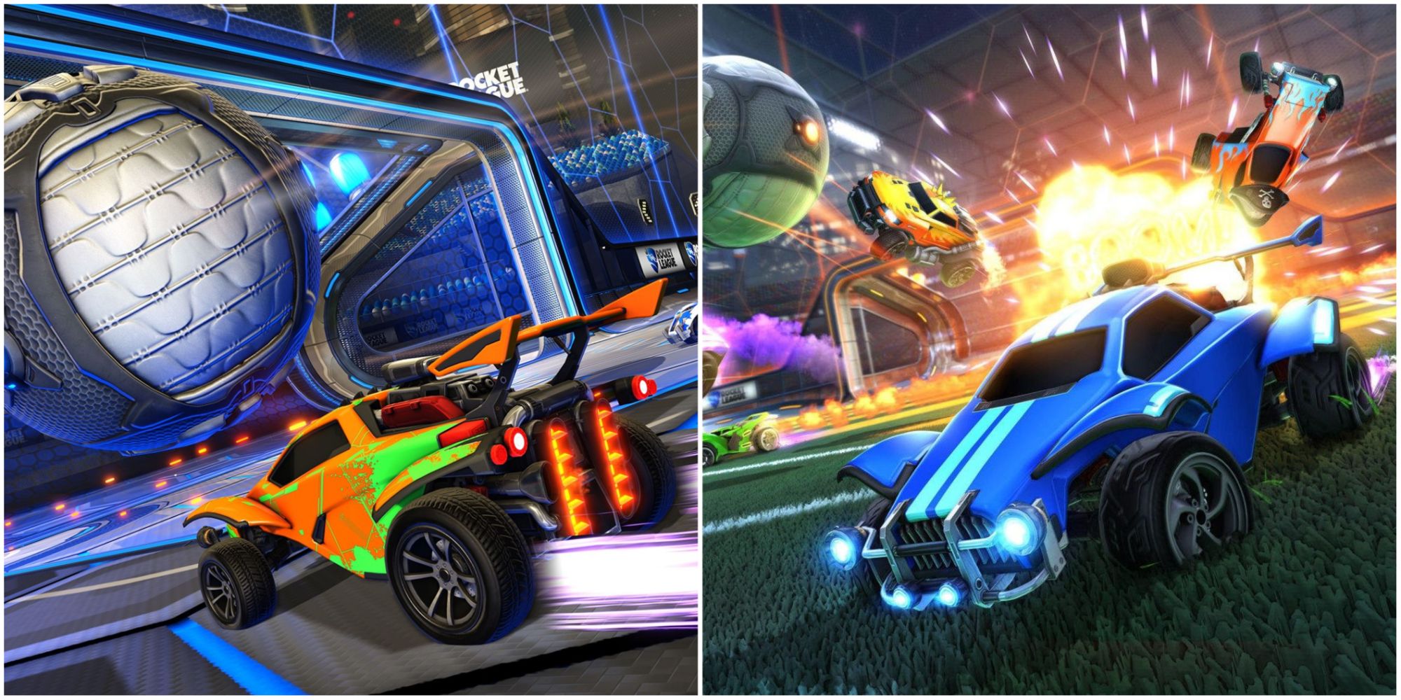 Rocket League Red And Blue Car