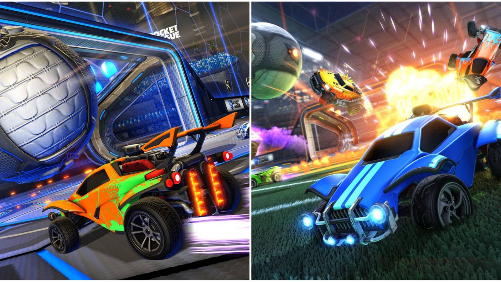 Rocket League Red And Blue Car