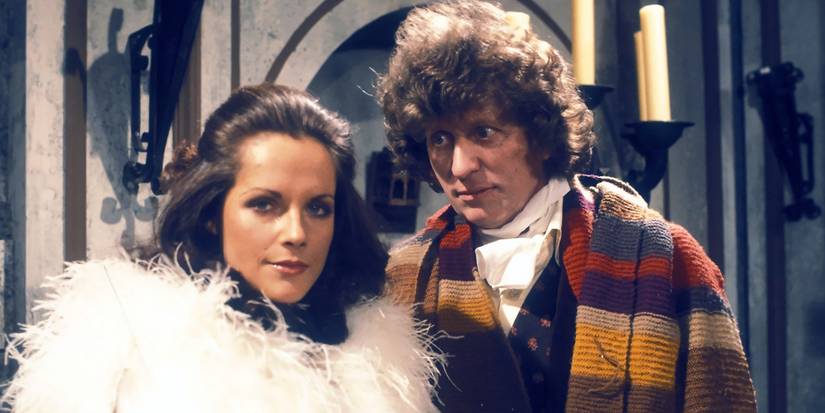 Romana and The Fourth Doctor in the classic Doctor Who series