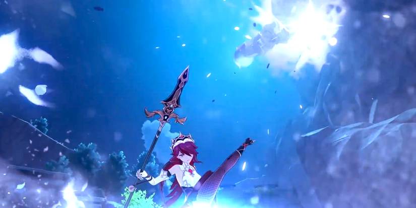 rosaria attacking in genshin impact