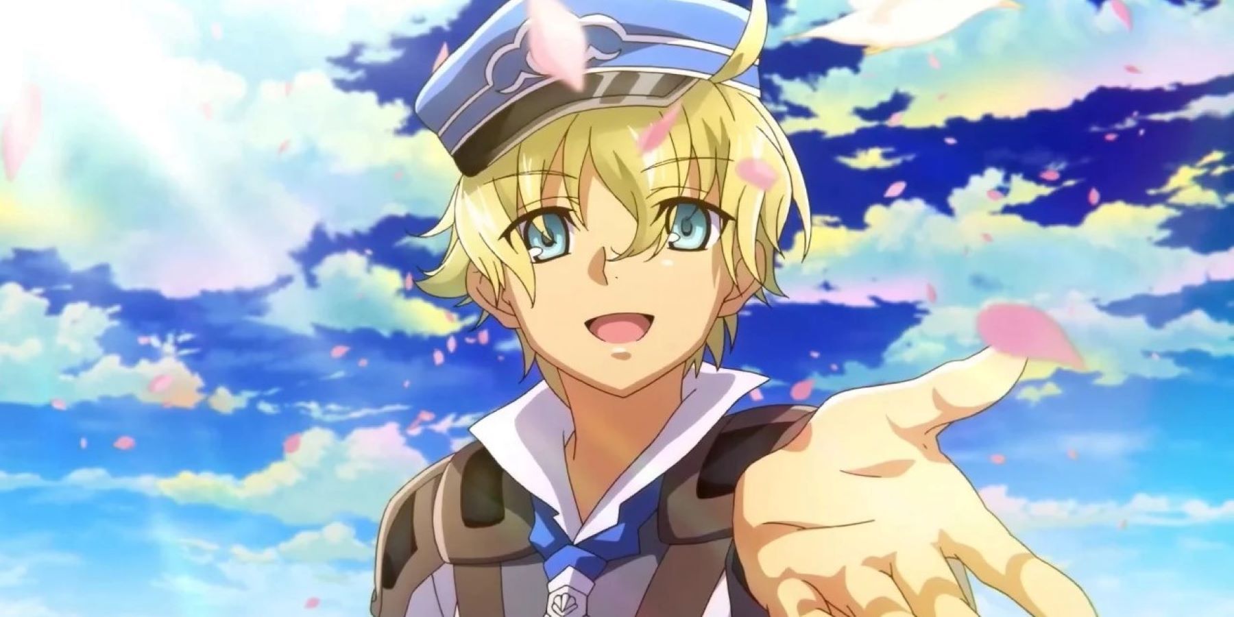 Close up of Rune Factory 5 male protagonist in anime cutscene