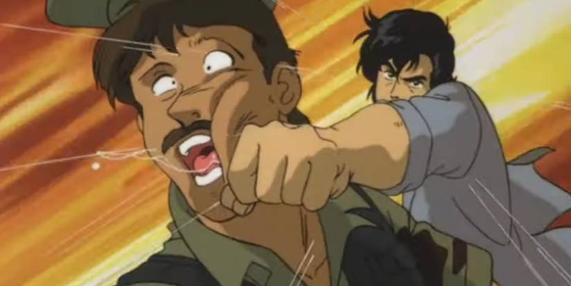 Ryo punching out a grunt