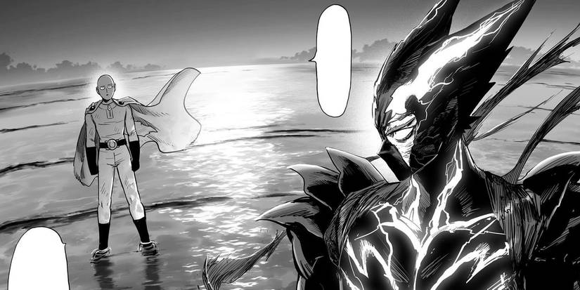 Saitama fights Awakened Garou