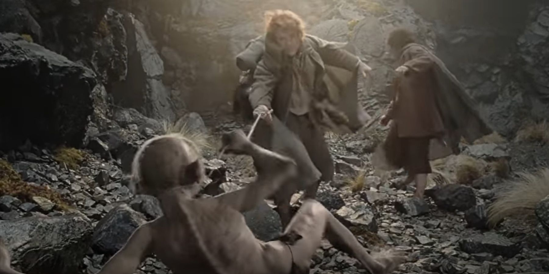 Sam and Frodo capture Gollum