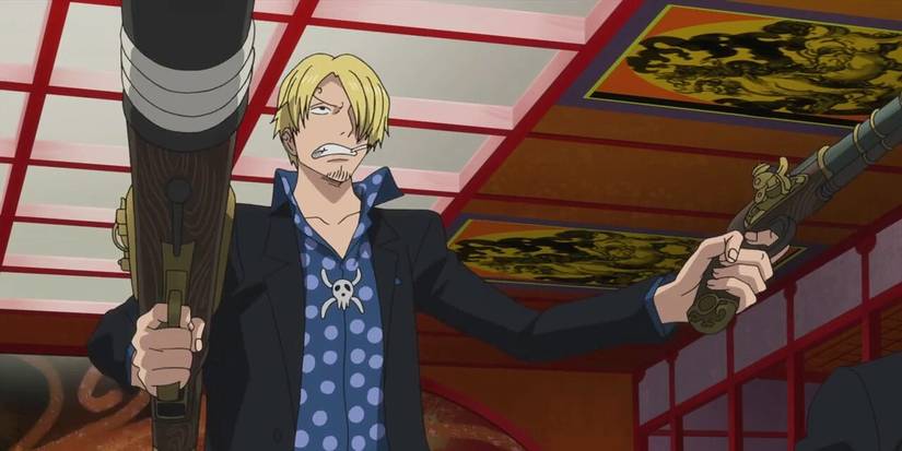 Sanji Using Guns