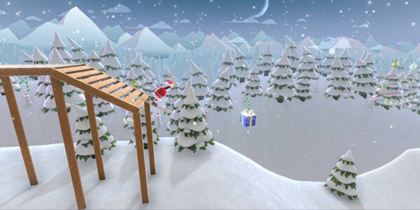 Santa in Santa's Slippery Slope (Ski Stunts)