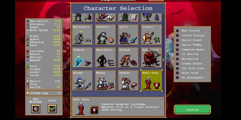 Vampire Survivors, Babi-Onna