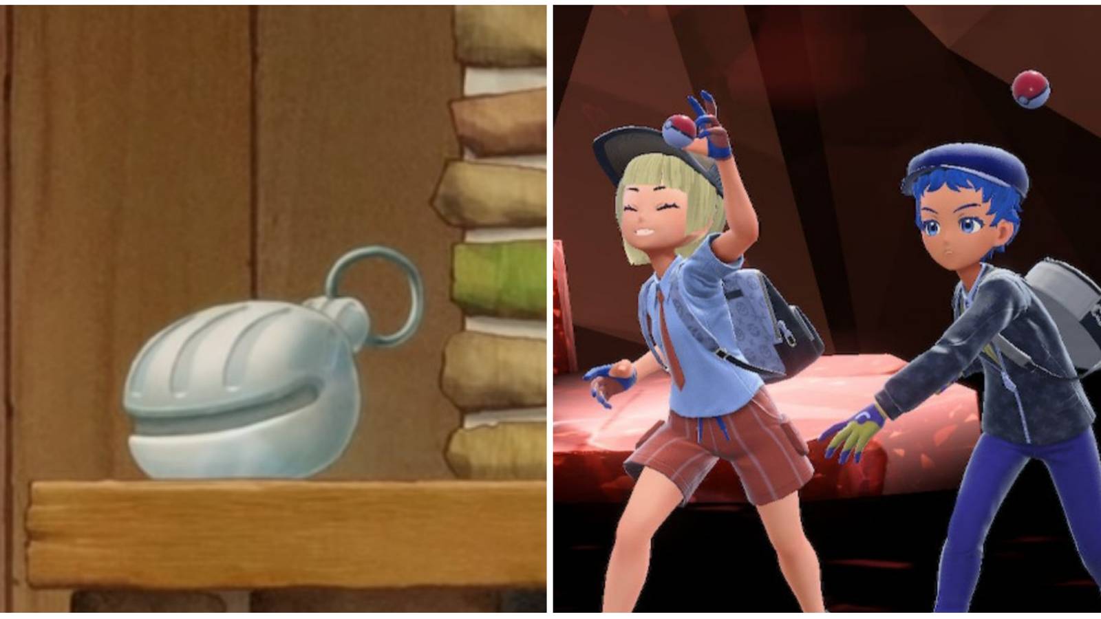 shell bell item, throwing poke ball