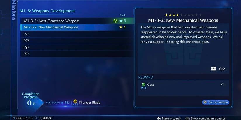 A Side Mission in Crisis Core: Final Fantasy 7 Reunion