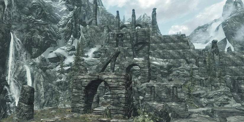 Skuldafn wide shot shows the entire dungeon and exterior achitecture