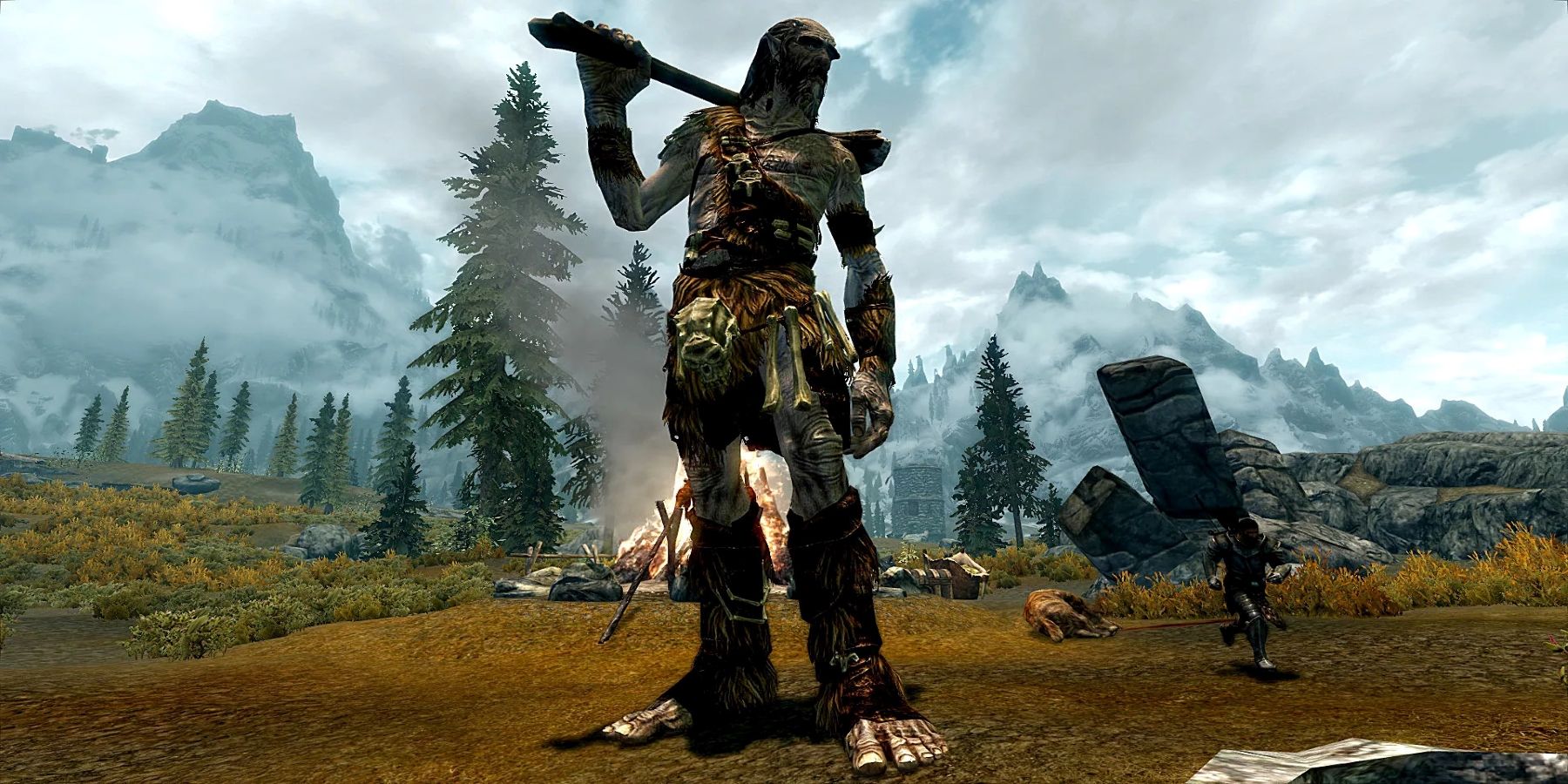 Hilarious Skyrim Clip Shows Giant Falling Out of Sky