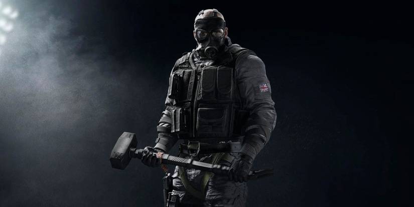 Sledge from Rainbow Six Siege holding hammer