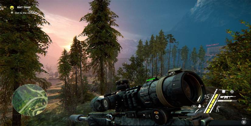 Sniper Ghost Warrior 3 character exploring a forest area