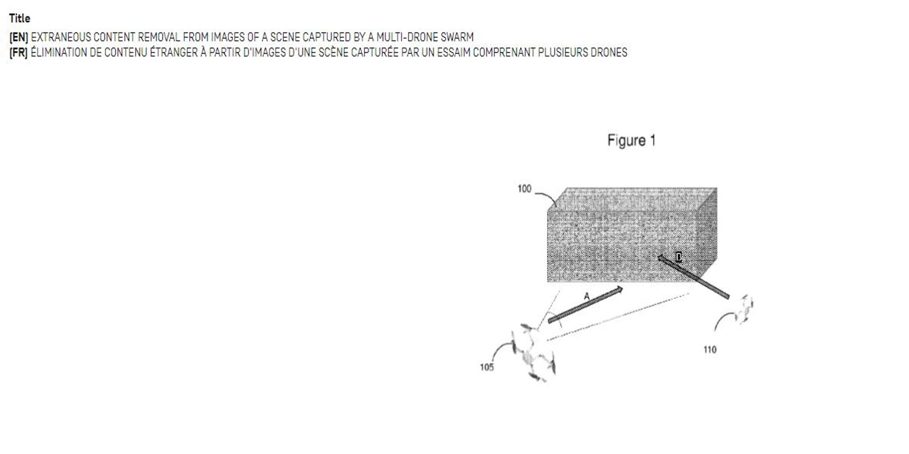 A screenshot of Sony's drone swarm patent.