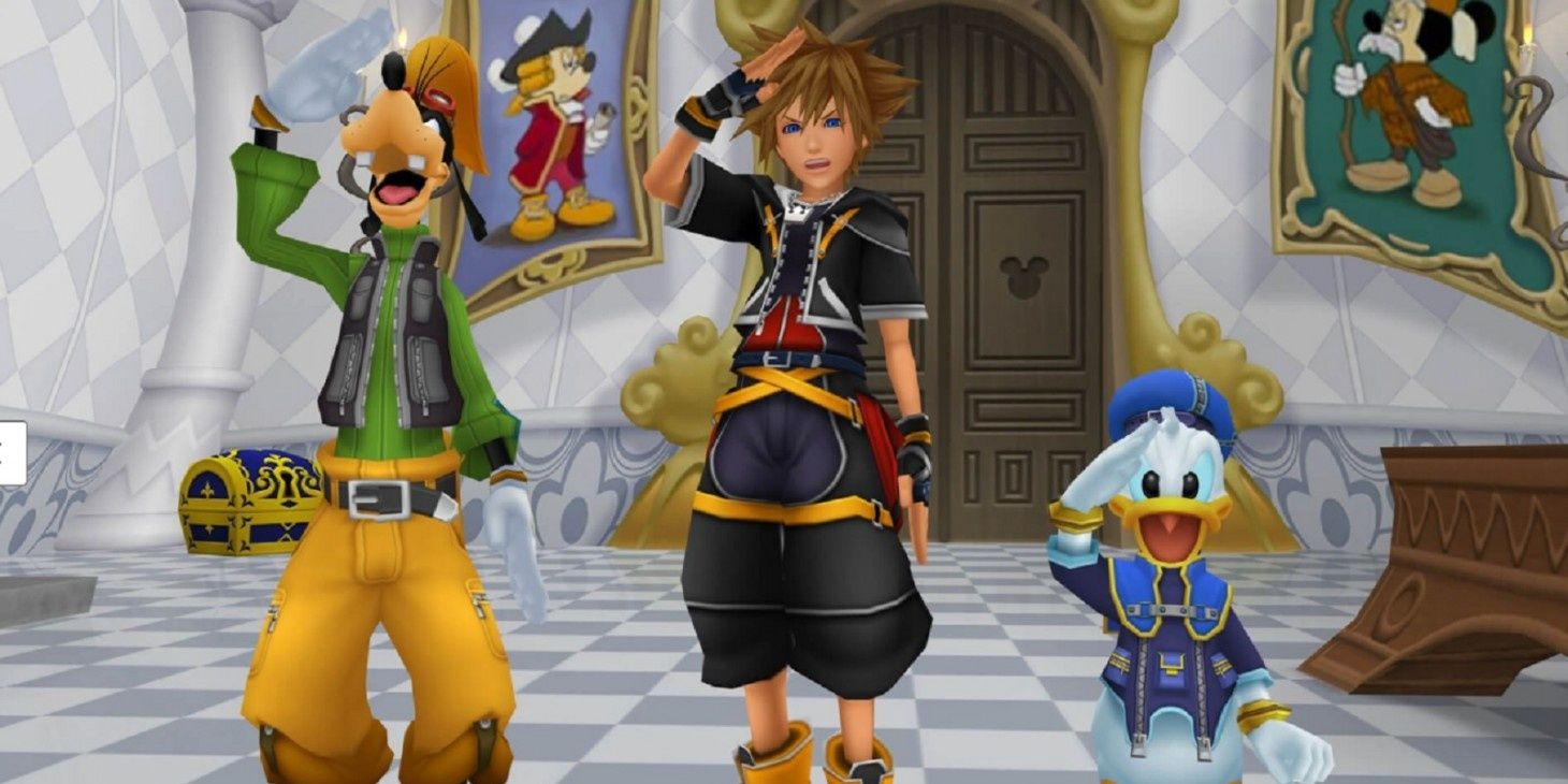 Sora, Donald and Goofy in Kingdom Hearts 2