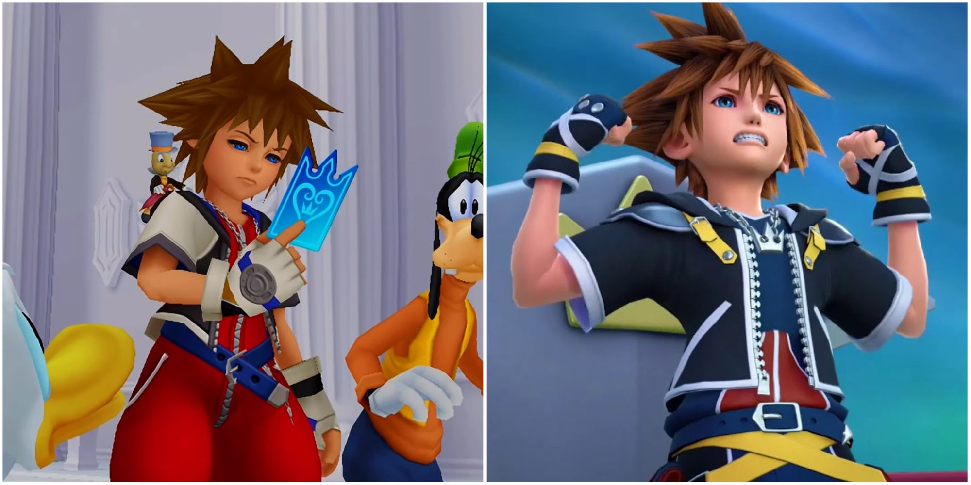 Sora in Kingdom Hearts Re: Chain of Memories and 3